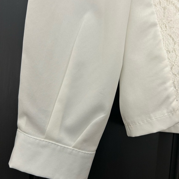 Women’s White Top Cottagecore Prairie Romantic Lacy Grandmacore Western Sz Small - Picture 7 of 12